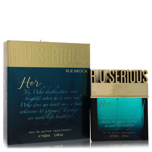 R U Serious Her Eau De Parfum Spray By Rue Broca for Women 3.4 oz