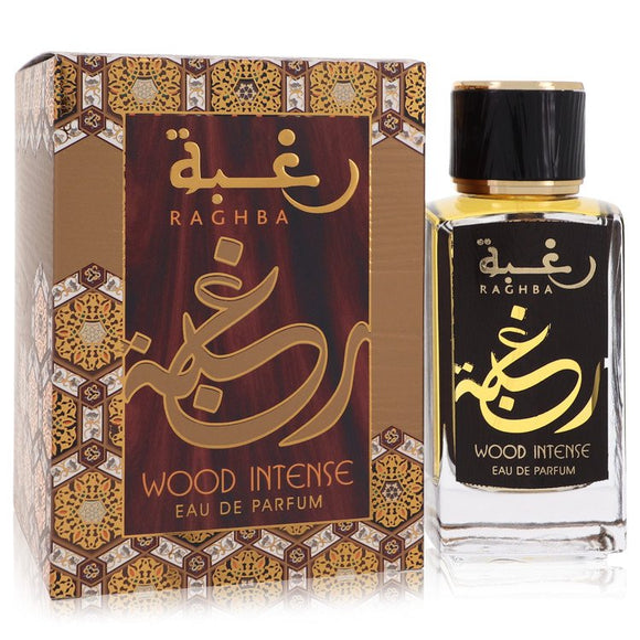 Raghba Wood Intense Eau De Parfum Spray (Unisex) By Lattafa for Women 3.4 oz