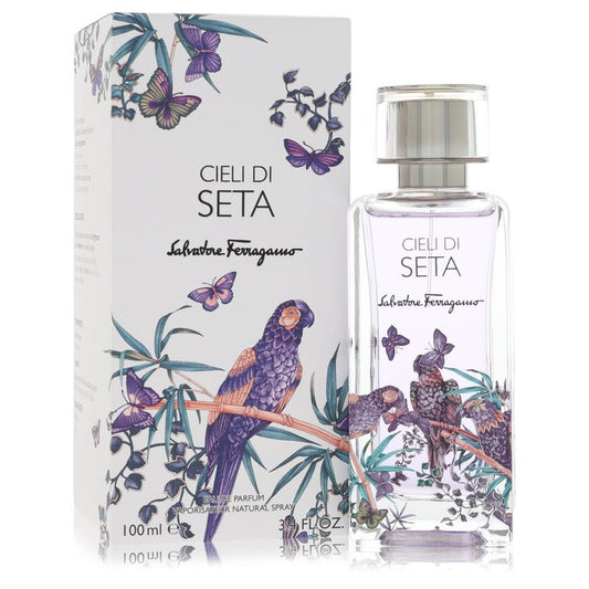 Salvatore Ferragamo Cieli Di Seta Eau De Parfum Spray (Unisex) By Salvatore Ferragamo for Men 3.4 oz