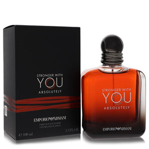 Stronger With You Absolutely Cologne By Giorgio Armani Eau De Parfum Spray for Men 3.3 oz