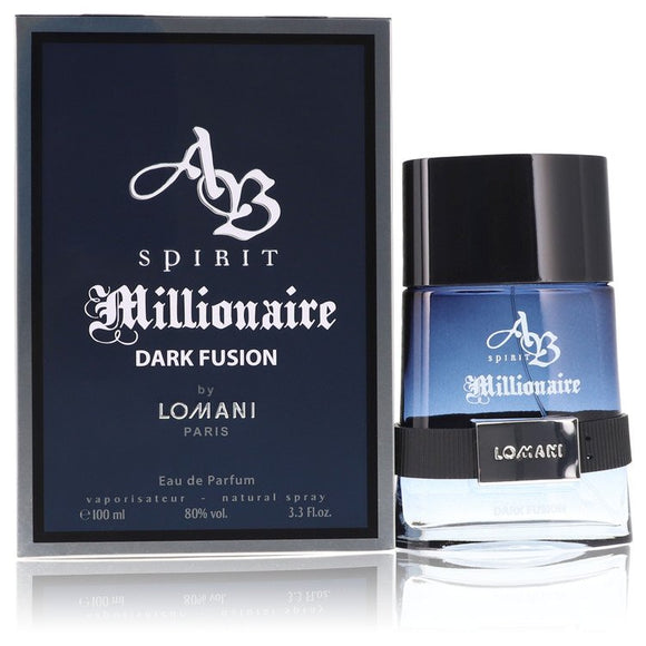Spirit Millionaire Dark Fusion Eau De Parfum Spray By Lomani for Men 3.3 oz
