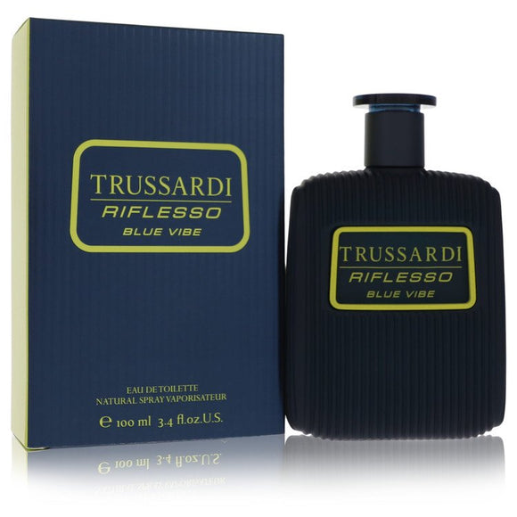 Trussardi Riflesso Blue Vibe Eau De Toilette Spray By Trussardi for Men 3.4 oz