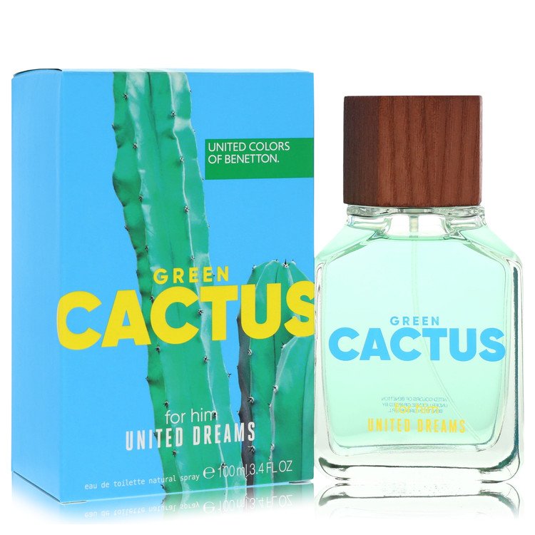 United Dreams Green Cactus Eau De Toilette Spray By Benetton 3.4 oz for Men