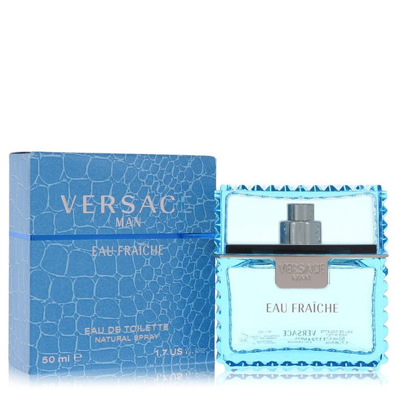 Versace Man Eau Fraiche Eau De Toilette Spray (Blue) By Versace for Men 1.7 oz