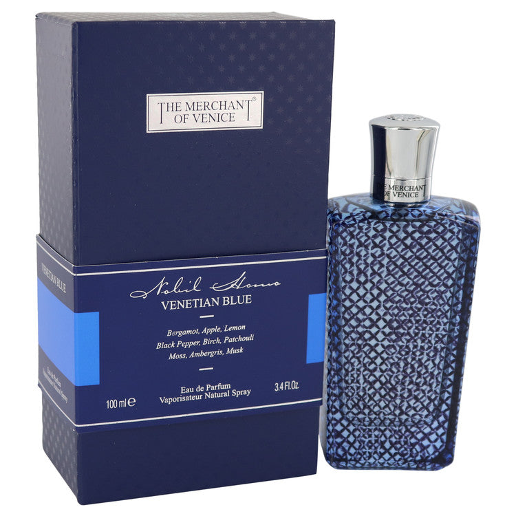 Venetian Blue Eau De Parfum Spray By The Merchant of Venice for Men 3.4 oz