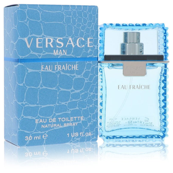 Versace Man Eau Fraiche Eau De Toilette Spray (Blue) By Versace for Men 1 oz