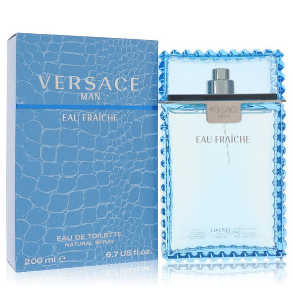 Versace Man Eau Fraiche Eau De Toilette Spray (Blue) By Versace for Men 6.7 oz