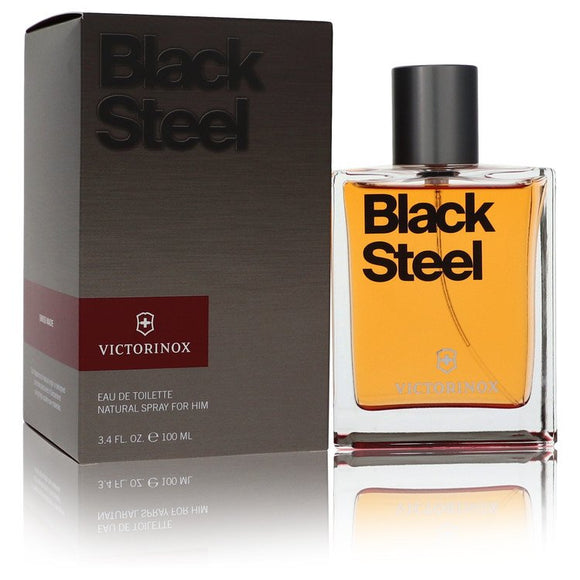 Victorinox Black Steel Eau De Toilette Spray By Victorinox for Men 3.4 oz