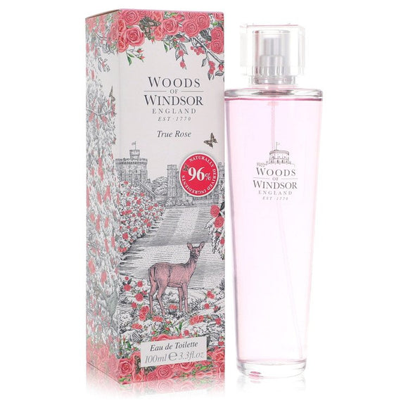 True Rose Eau De Toilette Spray By Woods of Windsor for Women 3.3 oz