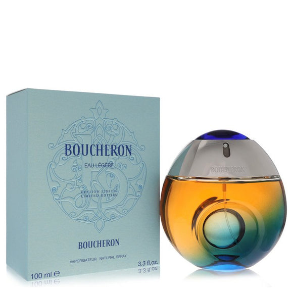 Boucheron Eau Legere Eau De Toilette Spray (Blue Bottle) for Women 3.3 oz