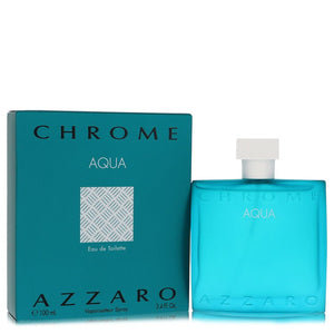 Chrome Aqua Eau De Toilette Spray By Azzaro for Men 3.4 oz