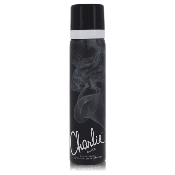 Charlie Black Body Fragrance Spray By Revlon for Women 2.5 oz