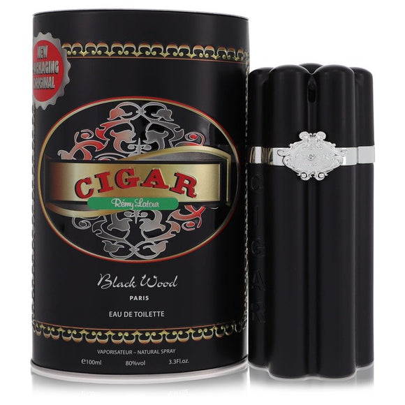 Cigar Black Wood Eau De Toilette Spray By Remy Latour for Men 3.3 oz