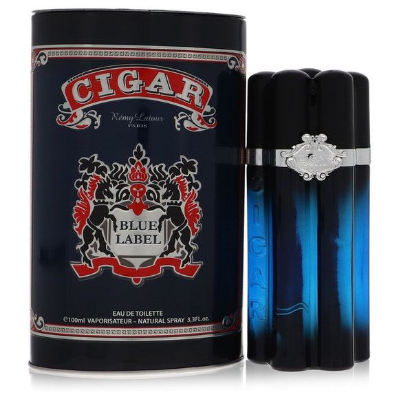 Cigar Blue Label Eau De Toilette Spray By Remy Latour for Men 3.3 oz