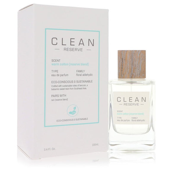 Clean Reserve Warm Cotton Eau De Parfum Spray By Clean for Women 3.4 oz