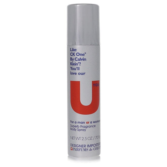 Designer Imposters U You Deodorant Body Spray (Unisex) By Parfums De Coeur for Women 2.5 oz