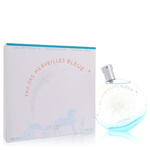 Eau Des Merveilles Bleue Eau De Toilette Spray By Hermes for Women 3.4 oz