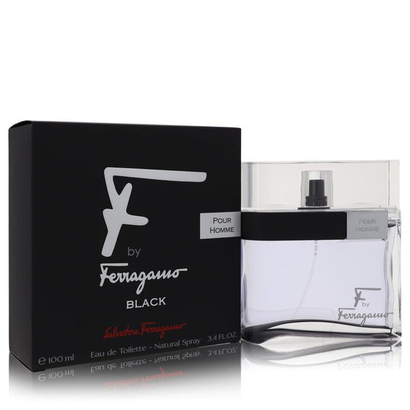 F Black Eau De Toilette Spray By Salvatore Ferragamo for Men 3.4 oz