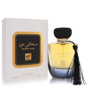 Musky Oud Eau De Parfum Spray (Unisex) By Rihanah for Men 3.4 oz