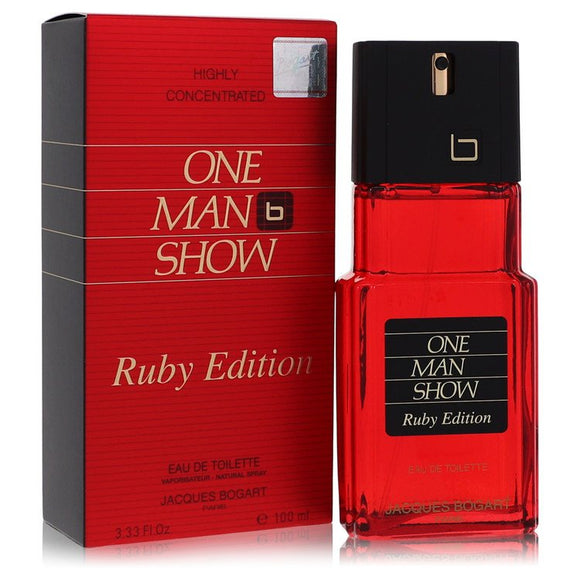 One Man Show Ruby Eau De Toilette Spray By Jacques Bogart for Men 3.3 oz