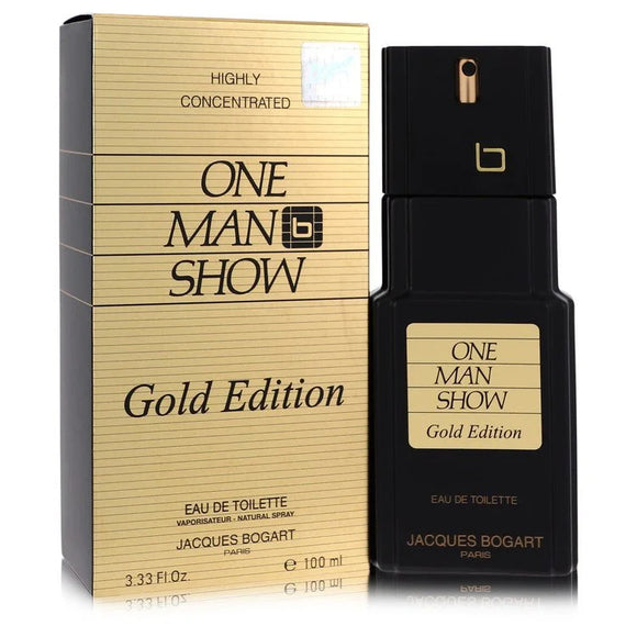 One Man Show Gold Eau De Toilette Spray By Jacques Bogart for Men 3.3 oz