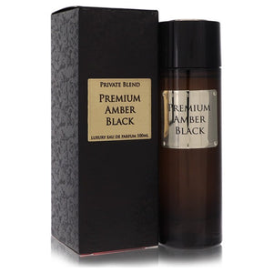 Private Blend Premium Amber Black Eau De Parfum Spray By Chkoudra Paris for Men 3.4 oz