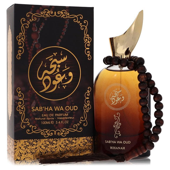 Sabha Wa Oud Eau De Parfum Spray (Unisex) By Rihanah for Men 3.4 oz