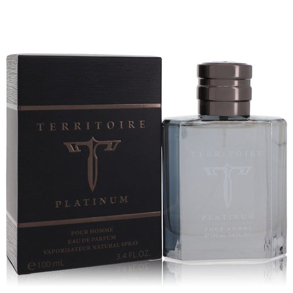 Territoire Platinum Eau De Parfum Spray By YZY Perfume for Men 3.4 oz