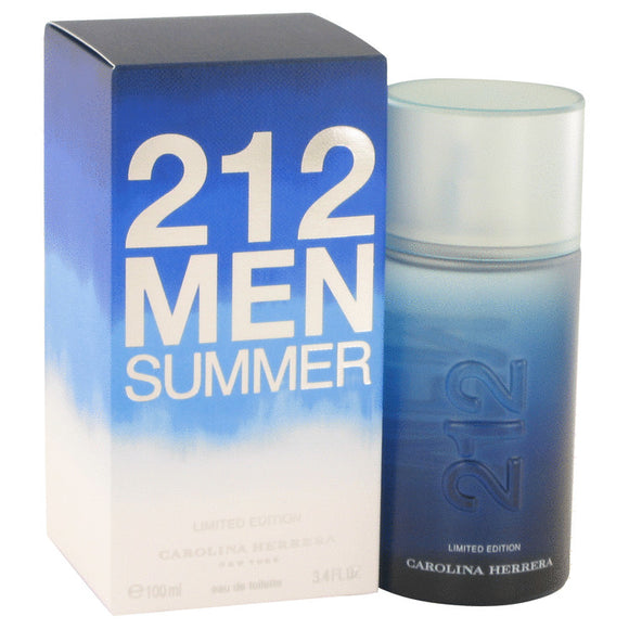 212 Summer Eau De Toilette Spray (Limited Edition) By Carolina Herrera for Men 3.4 oz