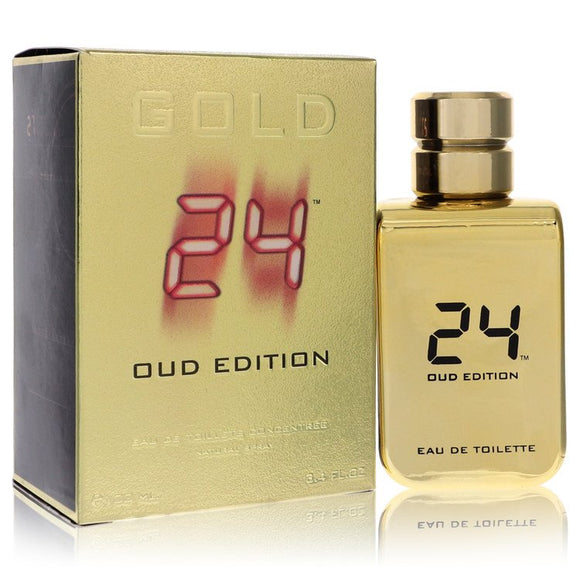 24 Gold Oud Edition Eau De Toilette Concentree Spray (Unisex) By ScentStory for Men 3.4 oz