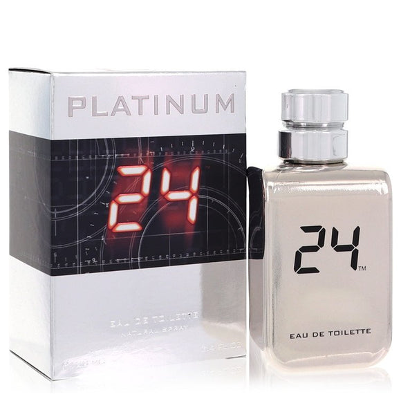 24 Platinum The Fragrance Eau De Toilette Spray By ScentStory for Men 3.4 oz