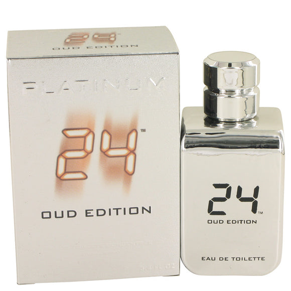 24 Platinum Oud Edition Eau De Toilette Concentree Spray (Unisex) By ScentStory for Men 3.4 oz