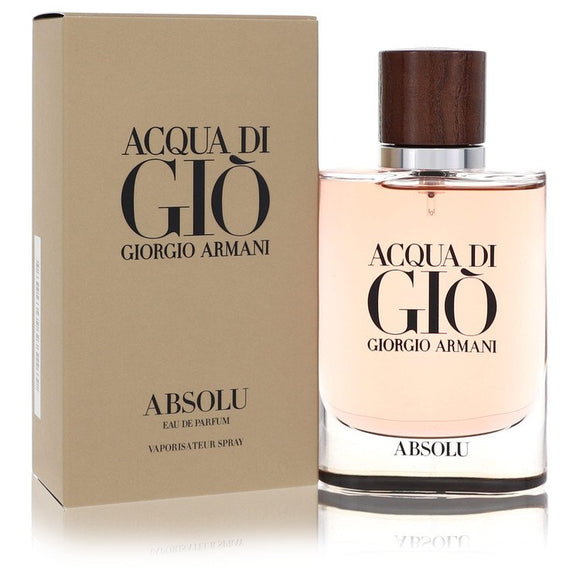 Acqua Di Gio Absolu Eau De Parfum Spray By Giorgio Armani for Men 2.5 oz