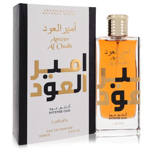 Ameer Al Oudh Intense Oud Eau De Parfum Spray (Unisex) By Lattafa for Women 3.4 oz