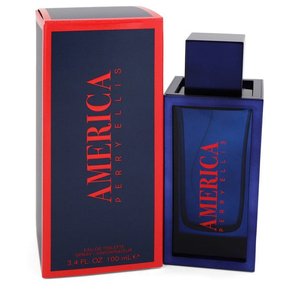 America Eau De Toilette Spray (New 2019) By Perry Ellis for Men 3.4 oz