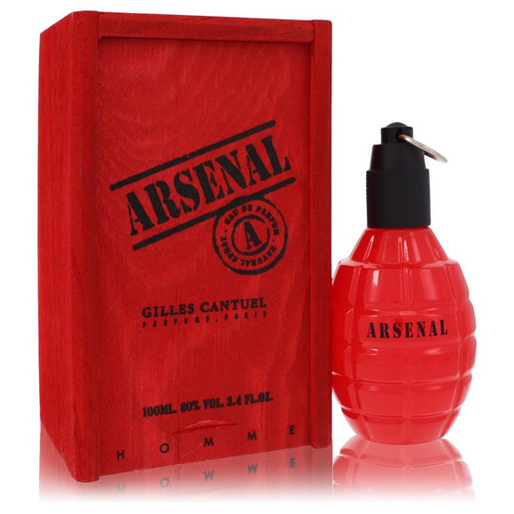Arsenal Red Eau De Parfum Spray (New) By Gilles Cantuel for Men 3.4 oz