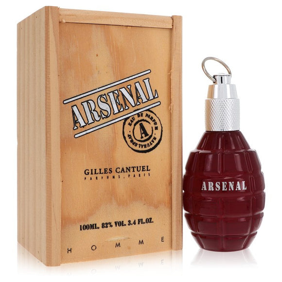 Arsenal Dark Red Eau De Parfum Spray By Gilles Cantuel for Men 3.4 oz
