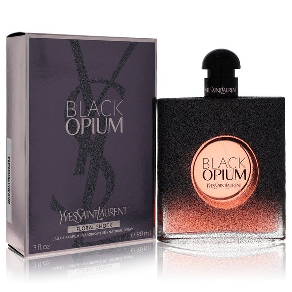Black Opium Floral Shock Eau De Parfum Spray By Yves Saint Laurent for Women 3 oz