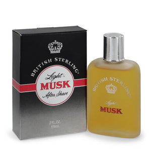 British Sterling Light Musk After Shave By Dana for Men 2 oz