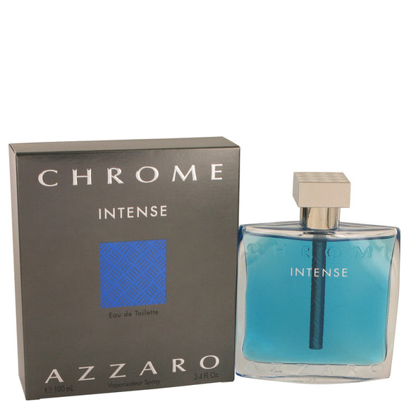 Chrome Intense Eau De Toilette Spray By Azzaro for Men 3.4 oz