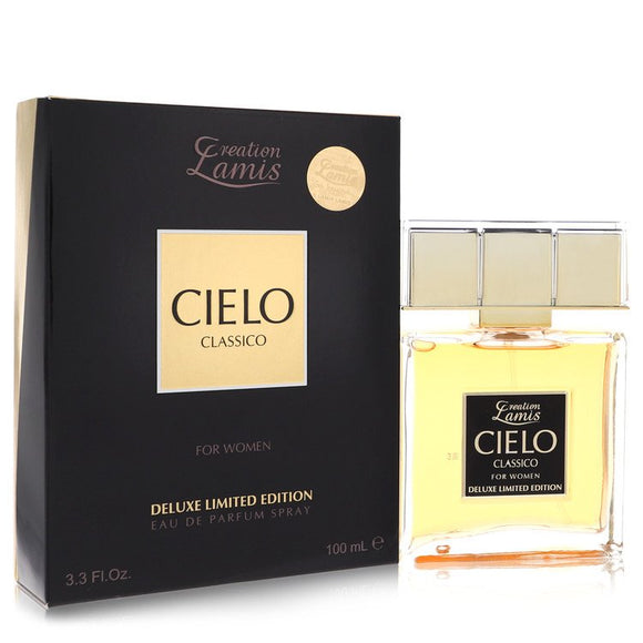 Cielo Classico Eau De Parfum Spray Deluxe Limited Edition By Lamis for Women 3.3 oz