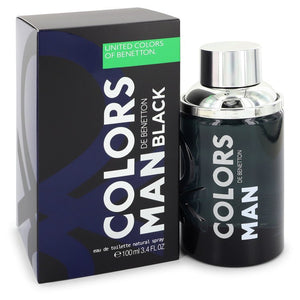 Colors De Benetton Black Eau De Toilette Spray By Benetton for Men 3.4 oz