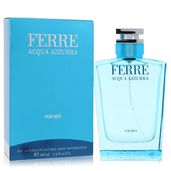 Ferre Acqua Azzurra Eau De Toilette Spray By Gianfranco Ferre for Men 3.4 oz