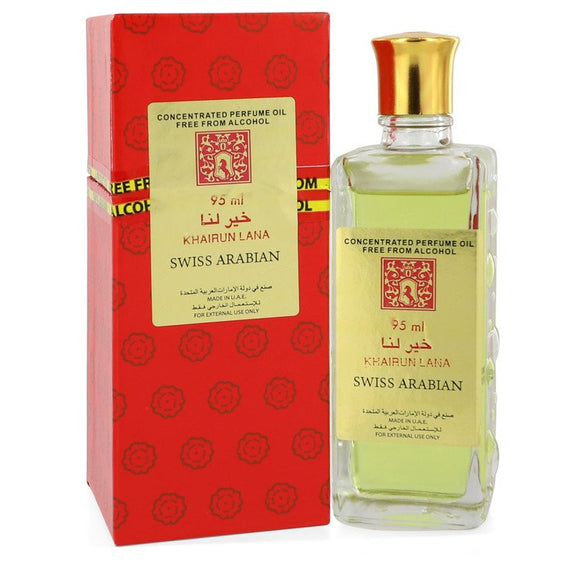 Khairun Lana Concentrated Perfume Oil Free From Alcohol (Unisex) By Swiss Arabian for Women 3.2 oz