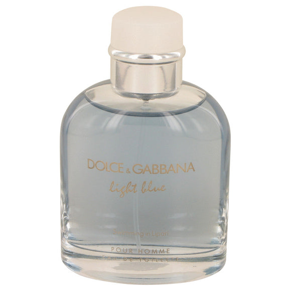 Light Blue Swimming In Lipari Eau De Toilette Spray (Tester) By Dolce & Gabbana for Men 4.2 oz