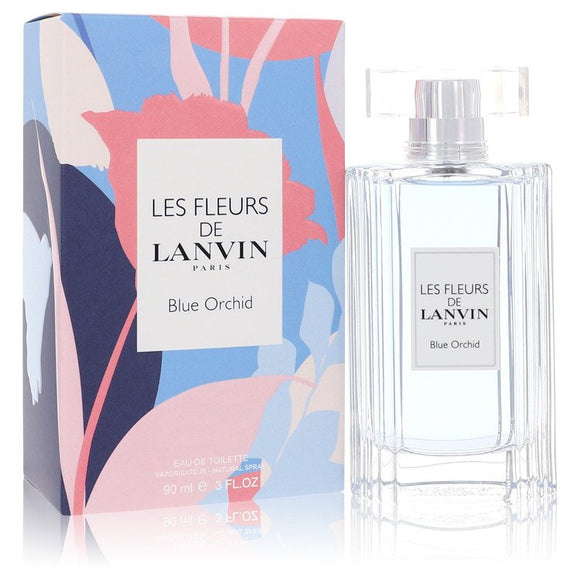 Les Fleurs De Lanvin Blue Orchid Eau De Toilette Spray By Lanvin for Women 3 oz