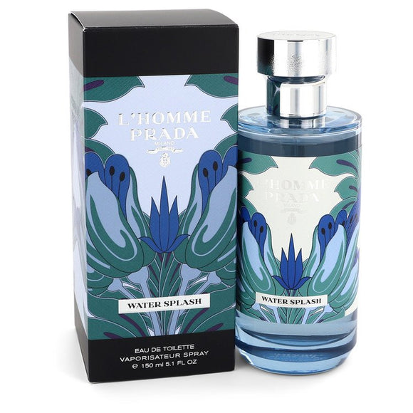 Prada L'homme Water Splash Eau De Toilette Spray By Prada for Men 5.1 oz