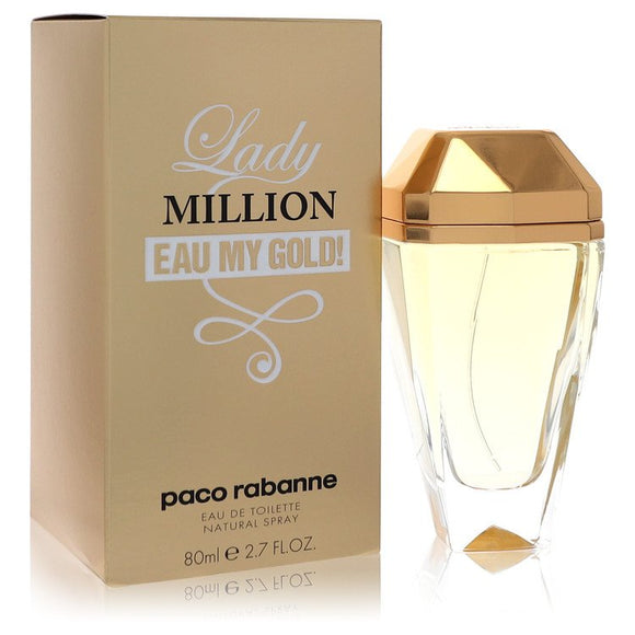 Lady Million Eau My Gold Eau De Toilette Spray By Paco Rabanne for Women 2.7 oz