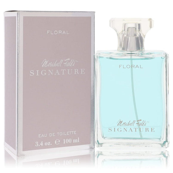 Marshall Fields Signature Floral Eau De Toilette Spray (Scratched box) By Marshall Fields for Women 3.4 oz