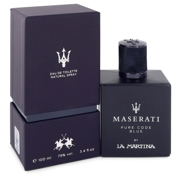 Maserati Pure Code Blue Eau De Toilette Spray By La Martina for Men 3.4 oz